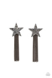 Paparazzi - Superstar Solo - Black Star Earrings