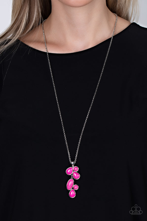 Paparazzi - Wild Bunch Flair - Pink Necklace