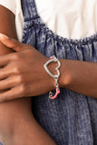 Paparazzi - Flirty Flavour - Pink Heart Bracelet