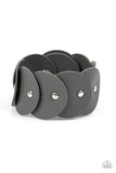 Paparazzi - Rhapsodic Roundup - Silver Leather Bracelet