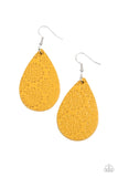 Paparazzi - Stylishly Subtropical - Yellow Earrings