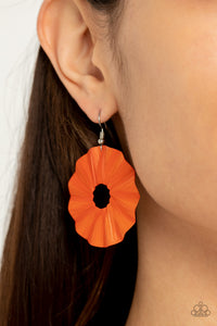 Paparazzi - Fan the Breeze - Orange Earrings