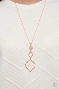 Paparazzi - Marrakesh Mystery - Rose Gold Long Necklace