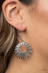 Paparazzi - Rebel Resplendence - Silver Earrings