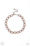 Paparazzi - 90s Nostalgia - Copper Choker Necklace