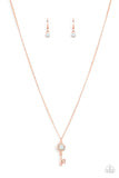 Paparazzi - Prized Key Player - Copper Necklace