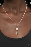 Paparazzi - Prized Key Player - Copper Necklace