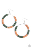 Paparazzi - Skillfully Stacked - Green Earrings