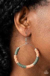 Paparazzi - Skillfully Stacked - Green Earrings