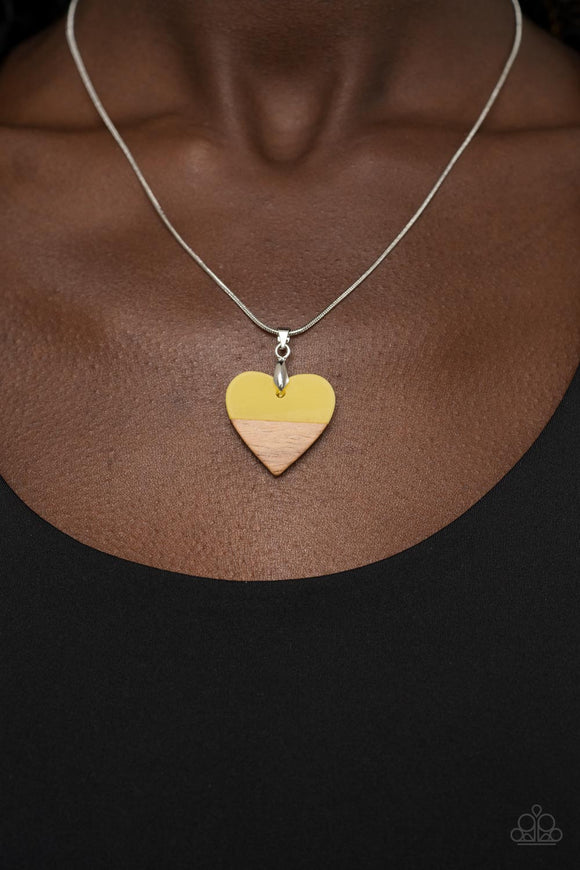 Paparazzi - You Complete Me - Yellow Heart Necklace