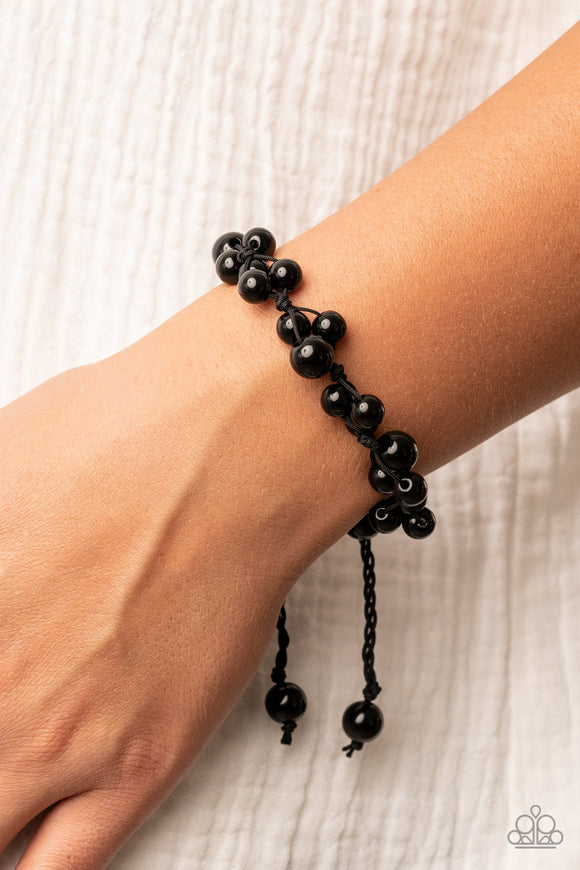 Paparazzi - Vintage Versatility - Black Beaded Bracelet