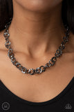 Paparazzi - Rebel Grit - Black Choker Necklace