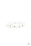 Paparazzi - Arctic Affluence - White Stretch Bracelet