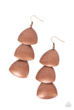 Paparazzi - Modishly Metallic - Copper Earrings