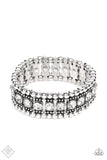 Paparazzi - Ritzy Reboot - White Stretch Bracelet