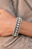 Paparazzi - Ritzy Reboot - White Stretch Bracelet