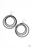 Paparazzi - Colorfully Circulating - Black Earrings