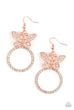 Paparazzi - Paradise Found - Copper Butterfly Earrings