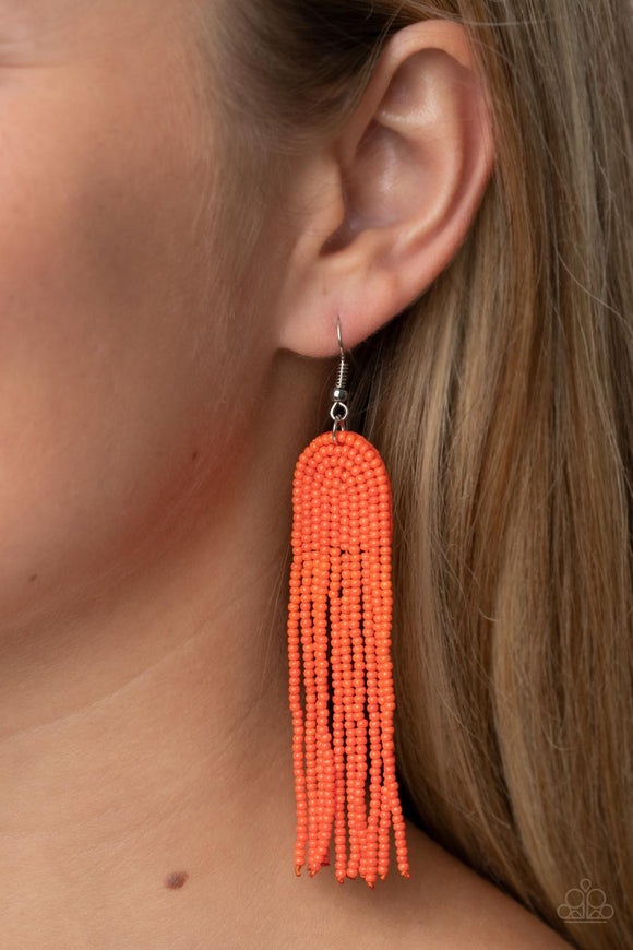 Paparazzi - Right as RAINBOW - Orange Earrings