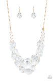 Paparazzi - Icy Illumination -  Gold/Clear Acrylic Necklace