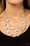 Paparazzi - Icy Illumination -  Gold/Clear Acrylic Necklace