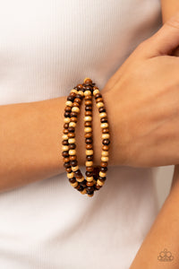 Paparazzi - Oceania Oasis - Brown Bracelet