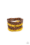 Paparazzi - Fiji Fiesta - Yellow Bracelet