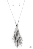 Paparazzi - A Clean Sweep - Long Silver Necklace