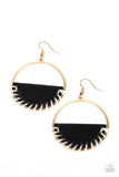 Paparazzi - Lavishly Laid Back - Black Earrings