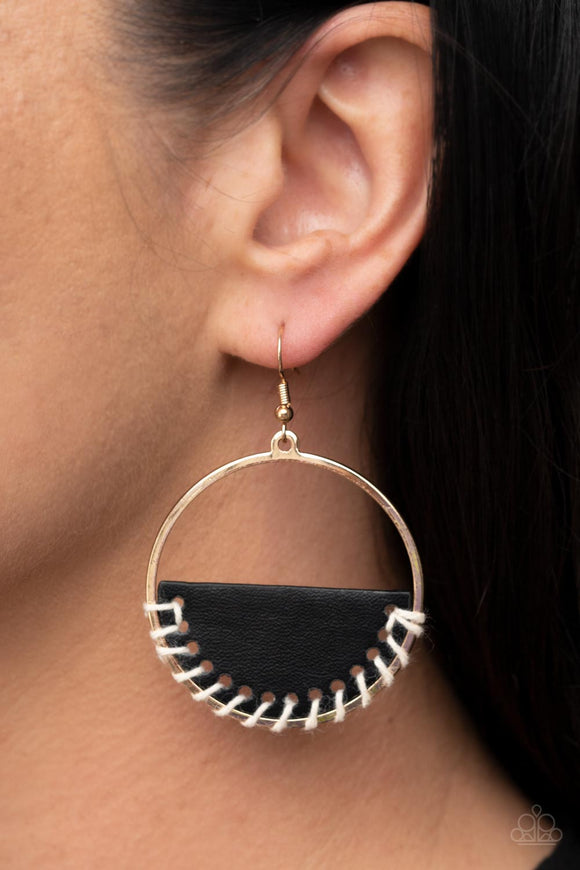 Paparazzi - Lavishly Laid Back - Black Earrings