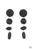 Paparazzi - Twine Tango - Black Earrings