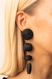 Paparazzi - Twine Tango - Black Earrings