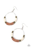 Paparazzi - Earthy Esteem - Brown Earrings