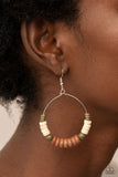 Paparazzi - Earthy Esteem - Brown Earrings