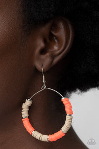 Paparazzi - Skillfully Stacked - Orange Earrings