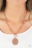 Paparazzi - Tag Out - Copper Necklace