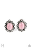 Paparazzi - Garden Gazebo - Pink Clip-on Earrings