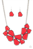 Paparazzi - Double-DEFACED - Red Necklace