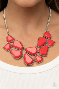 Paparazzi - Double-DEFACED - Red Necklace