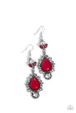 Paparazzi - SELFIE-Esteem - Red Earrings