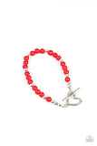 Paparazzi - Following My Heart - Red Heart Bracelet