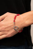 Paparazzi - Following My Heart - Red Heart Bracelet