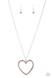 Paparazzi - Va-Va-VALENTINE - Pink Long Heart Necklace