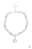 Paparazzi - Truly Lovely - Pink Heart Bracelet