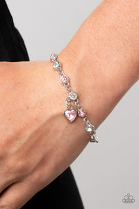 Paparazzi - Truly Lovely - Pink Heart Bracelet