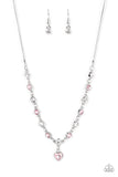 Paparazzi - True Love Trinket - Pink Heart Charm Necklace