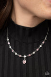 Paparazzi - True Love Trinket - Pink Heart Charm Necklace