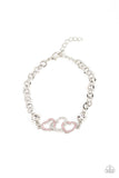 Paparazzi - Desirable Dazzle - Pink Heart Bracelet