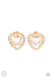 Paparazzi - Ever Enamored - Gold Post Earrings