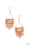 Paparazzi - Riverbed Bounty - Copper Earrings